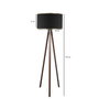 Opviq AYD-2983 Lámpara de pie de madera con pantalla de tela, Negro
